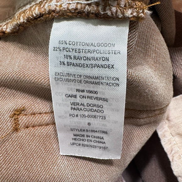 Democracy Jeans Womens 6 Brown Flex-ellent Mid Rise Straight Leg Festival Rodeo - Picture 16 of 16